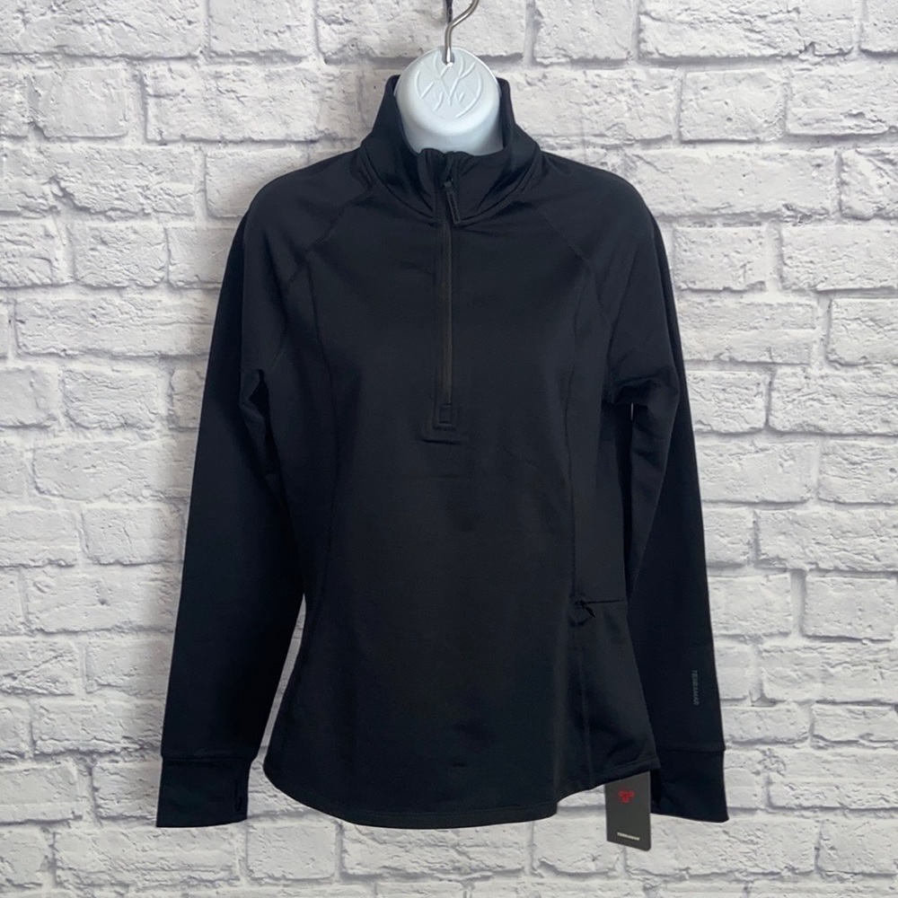 Terramar Women's Medium Black Below Zero Half Zip Pullover Climasense 3.0